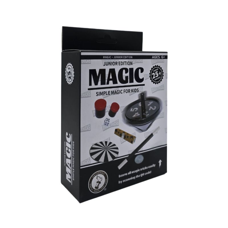 GENERICO - Set Juego De Magia Magic 25 Trucos De Mago Con Varita Niños - Crema