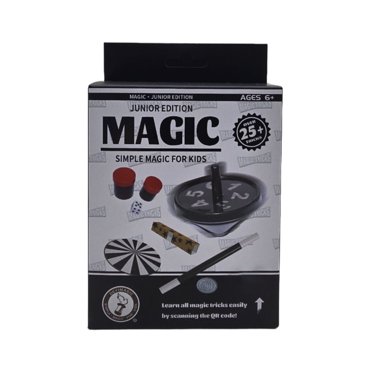 GENERICO - Set Juego De Magia Magic 25 Trucos De Mago Con Varita Niños - Crema