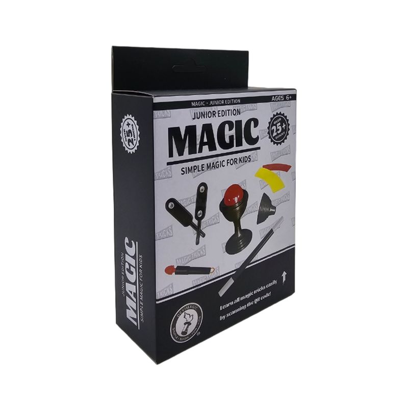 GENERICO - Set Juego De Magia Magic 25 Trucos De Mago Con Varita Niños - Blanco