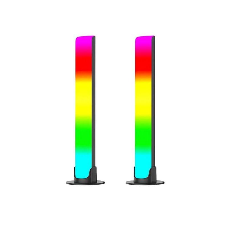 CRUSEC - Pack 2 Luces RGB Ritmo Ambiental Recargable