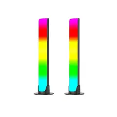 CRUSEC - Pack 2 Luces RGB Ritmo Ambiental Recargable