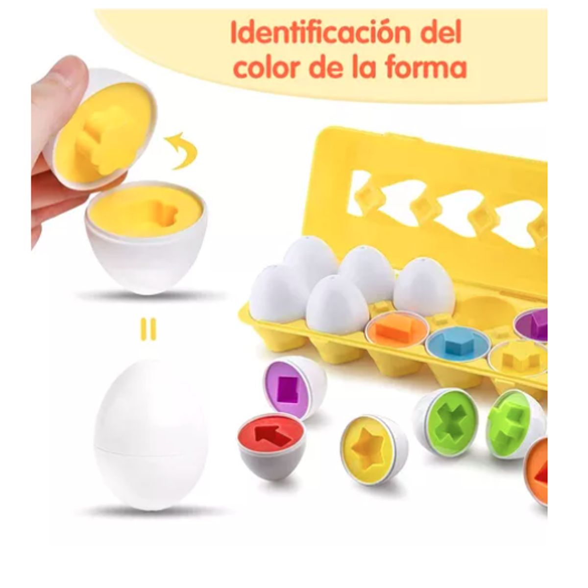 GENERICO - Juguete Para Niños Huevos Montessori Snap Colores Y Formas