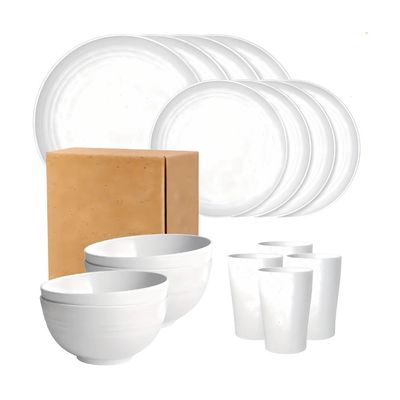 Imagen 2 del producto Juego Vajilla de 16 Piezas Plastico - Blanco