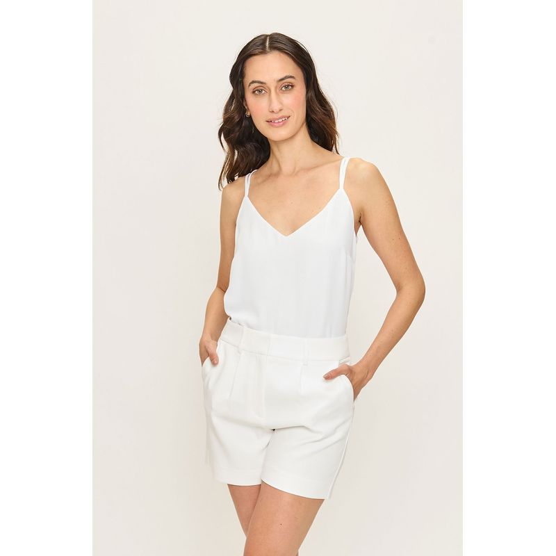 ASH - Blusa Sin Mangas Crudo Mujer Ash