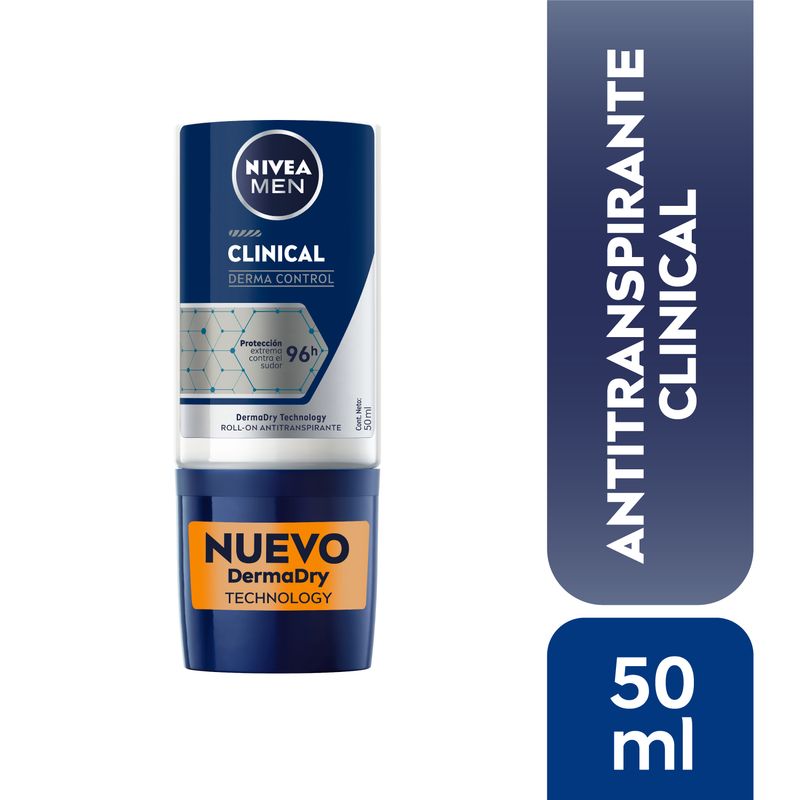 NIVEA - NIVEA Clinical Antitranspirante Roll on masculino 50ml