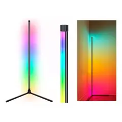 GENERICO - Lampara De Esquina Pie Usb Luces Led Rgb Ambiente 120cm