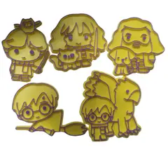 GENERICO - Set 5 Cortadores de Galletas de Harry Potter 6cm #1