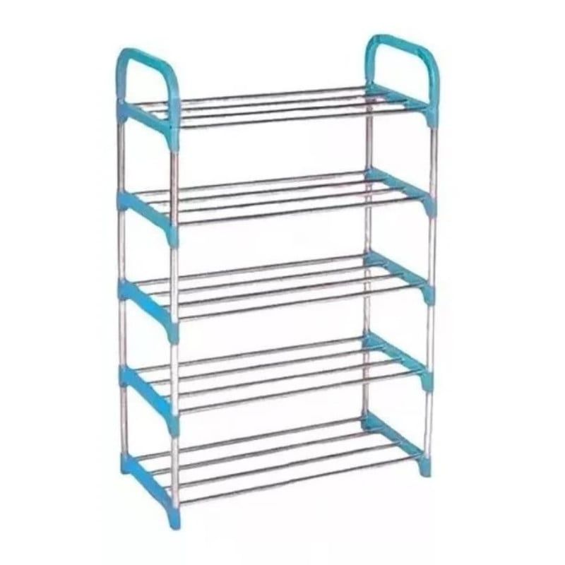 ANGELES DEL HOGAR - Zapatero Estante Organizador 5 Niveles 15 Pares Hogar Azul