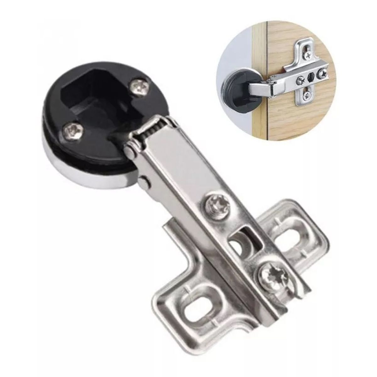 GENERICO - BISAGRA PARA PUERTA ESTANTE GABINETE DE VIDRIO 5 A 6 MM  1 PAR