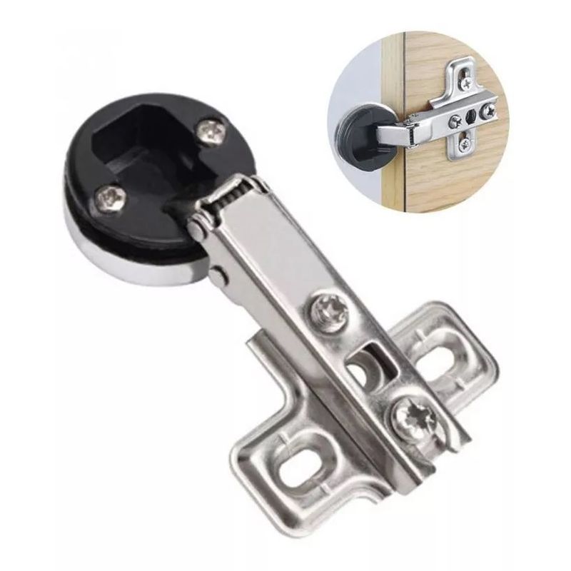 GENERICO - BISAGRA PARA PUERTA ESTANTE GABINETE DE VIDRIO 5 A 6 MM  1 PAR