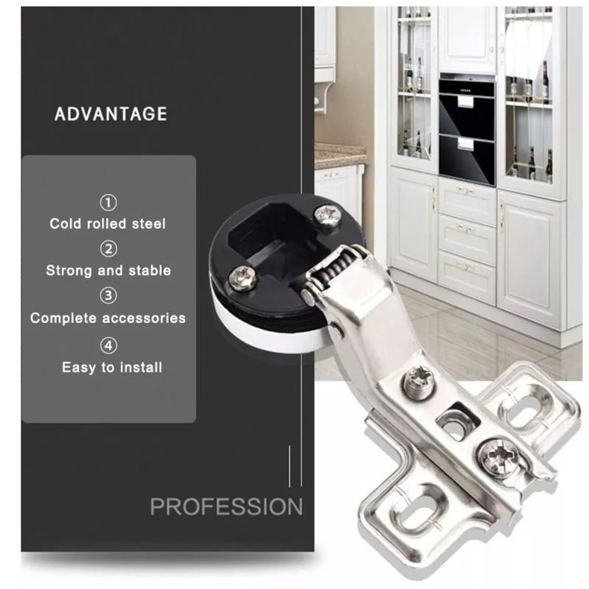 GENERICO - BISAGRA PARA PUERTA ESTANTE GABINETE DE VIDRIO 5 A 6 MM  1 PAR