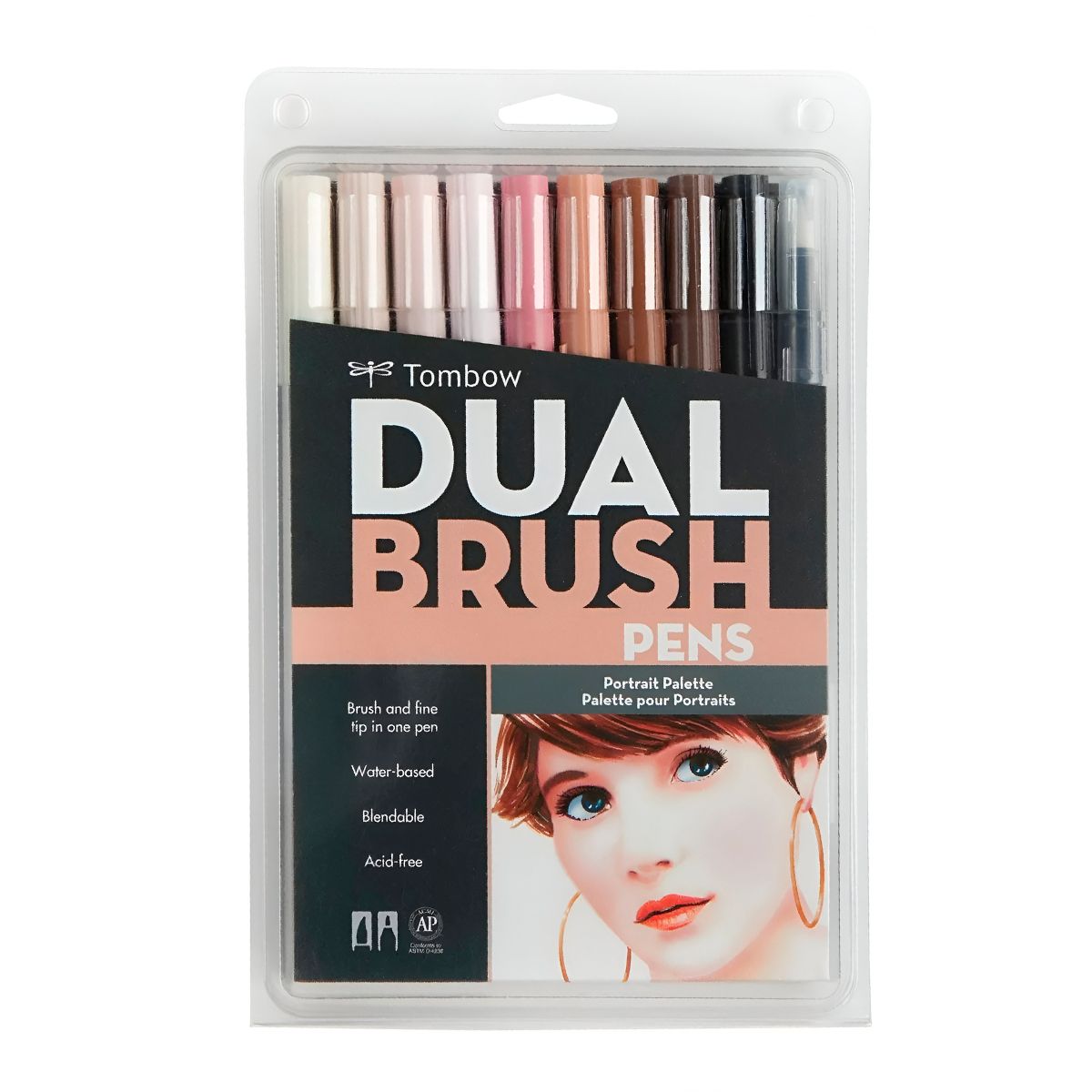 TOMBOW - Tombow Set 10 marcadores Dual Brush Pen – Portrait