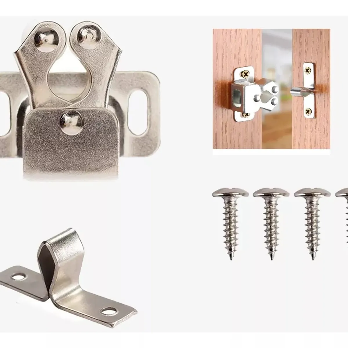 RETENEDOR SUJETADOR TIPO CANGREJO PUERTA MUEBLE ZINC 20 UN, marca GENERICO - Foto Principal