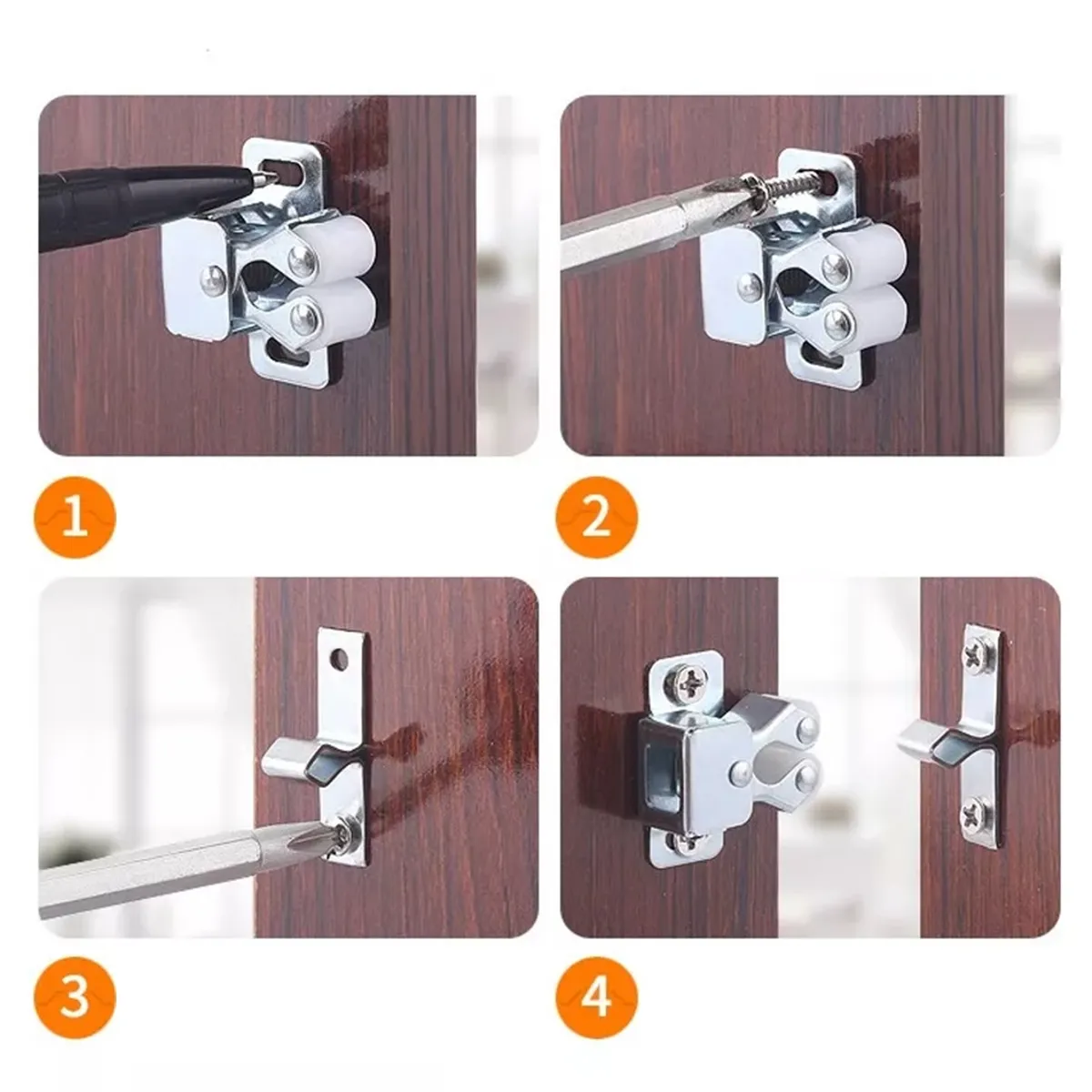 RETENEDOR SUJETADOR TIPO CANGREJO PUERTA MUEBLE ZINC 20 UN, marca GENERICO - Foto 2