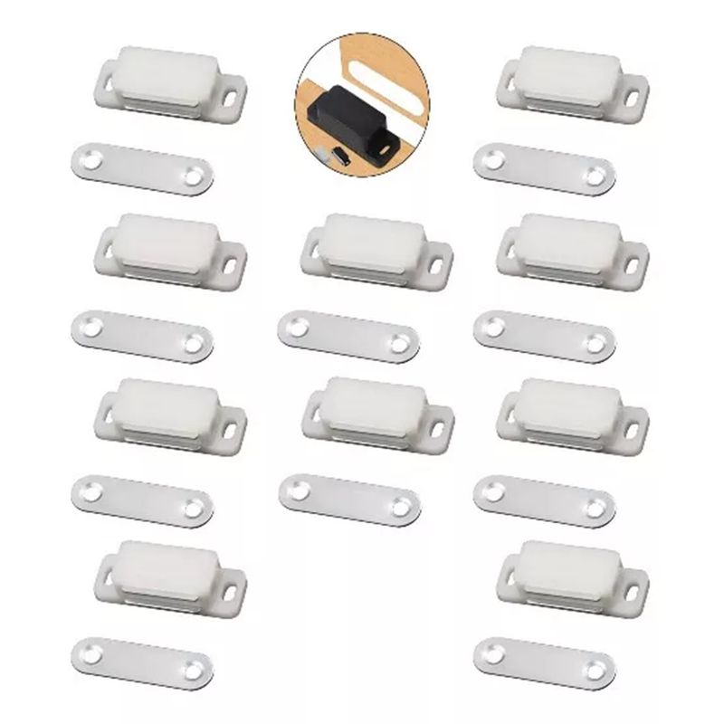 GENERICO - RETEN MAGNETICO PARA CIERRE PUERTA MUEBLE 10UN