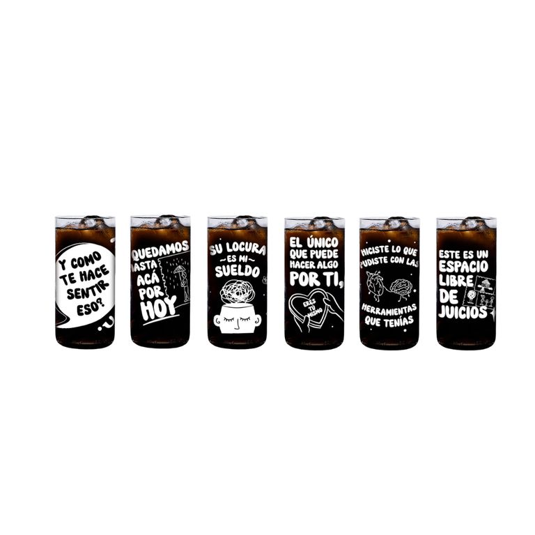 Psicologos - Juego de 6 Vasos
