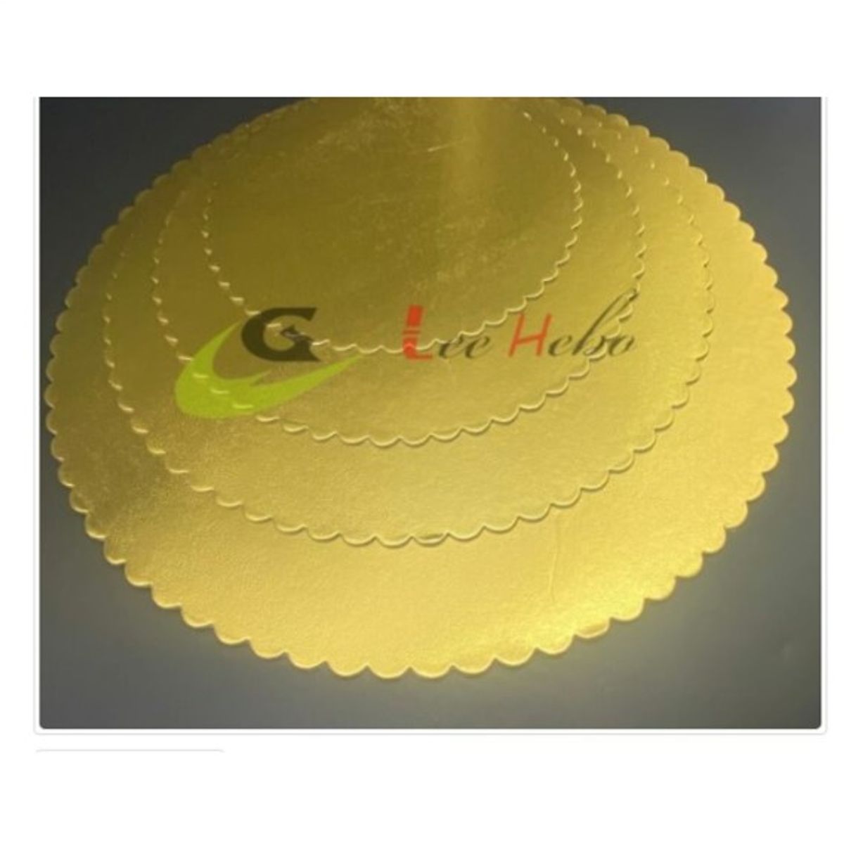 GENERICO - Base De Carton CJuego 4pcs Dorada Reposteria