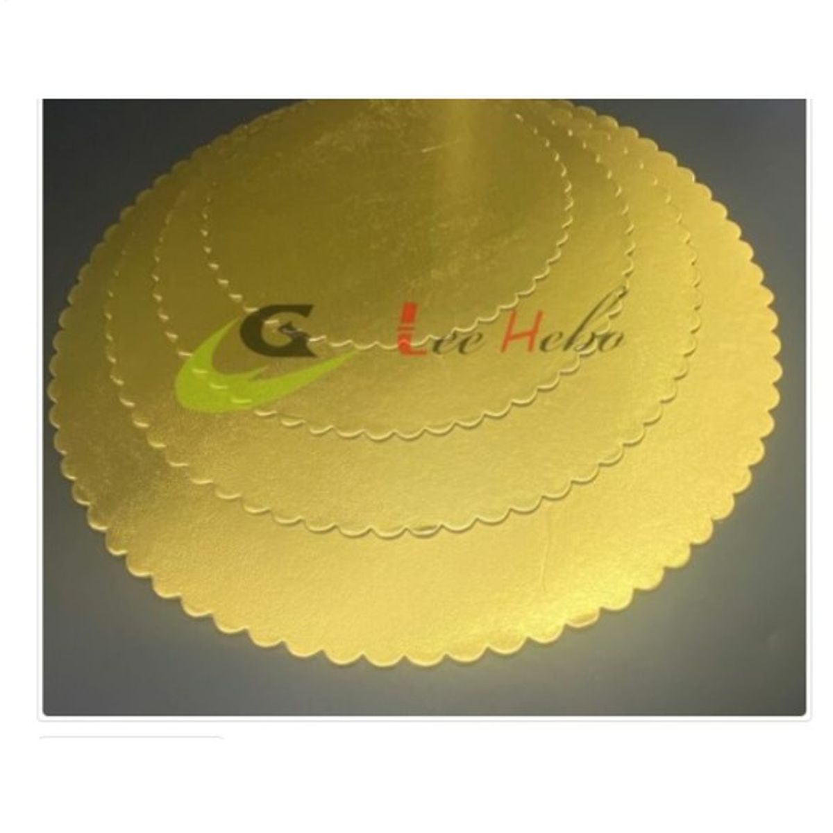 GENERICO - Base De Carton CJuego 4pcs Dorada Reposteria