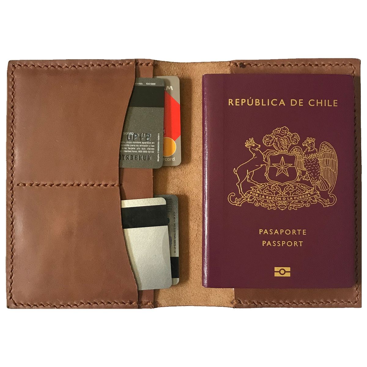 RIDERLINE - Porta pasaporte  documentos  de cuero  RIDERLINE