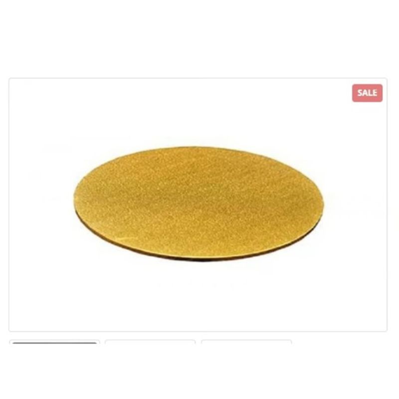 GENERICO - Base De Madera 35cm14in Redonda Dorada Reposteria