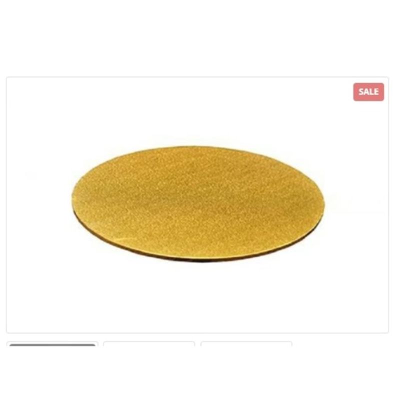 GENERICO - Base De Madera 25cm10in Redonda Dorada Reposteria