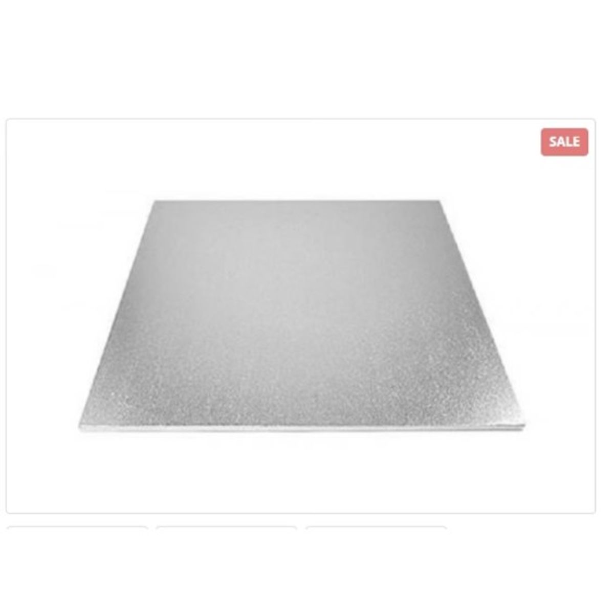 GENERICO - Base De Madera 35cm14in Cuadrada Plateada Reposteria