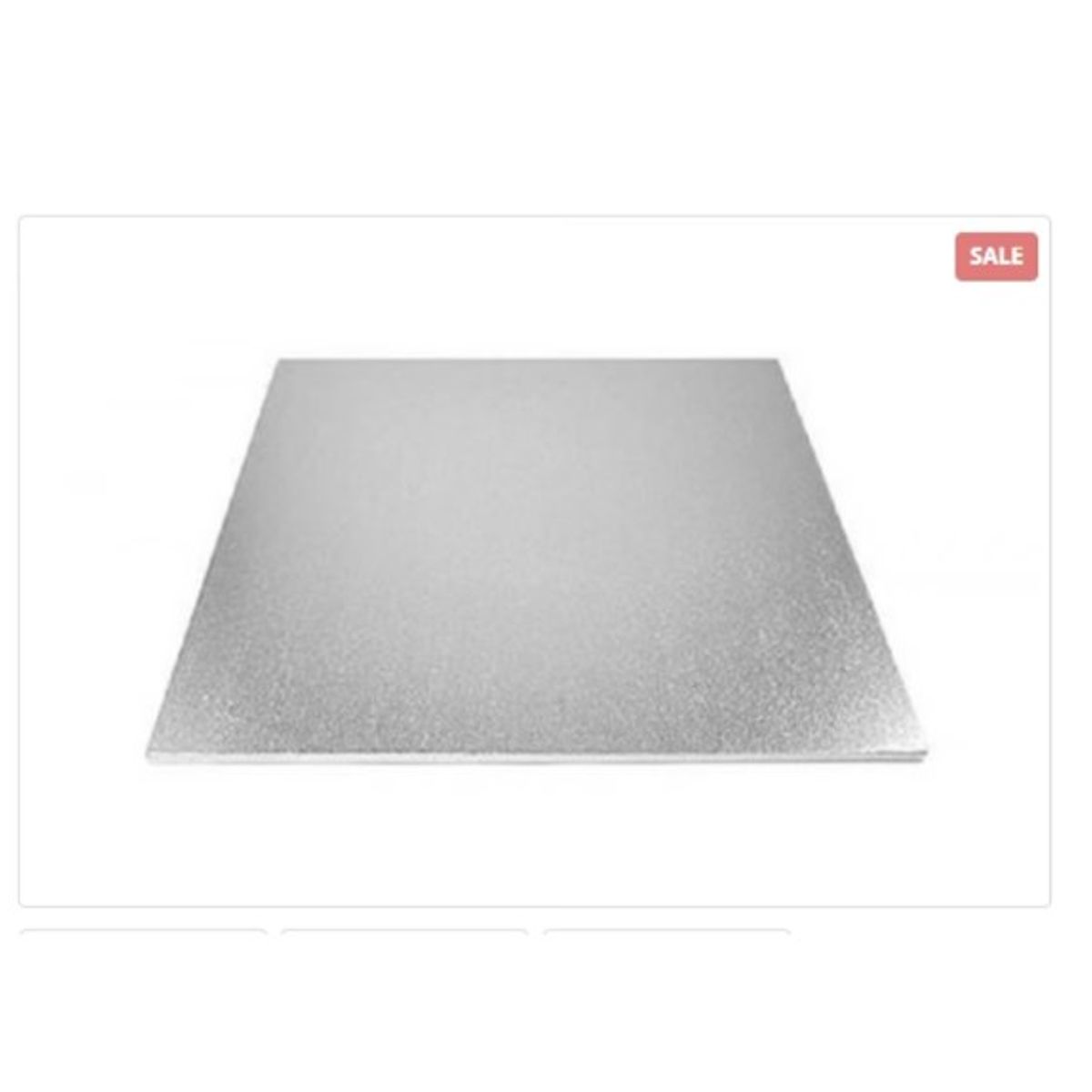 GENERICO - Base De Madera 35cm14in Cuadrada Plateada Reposteria