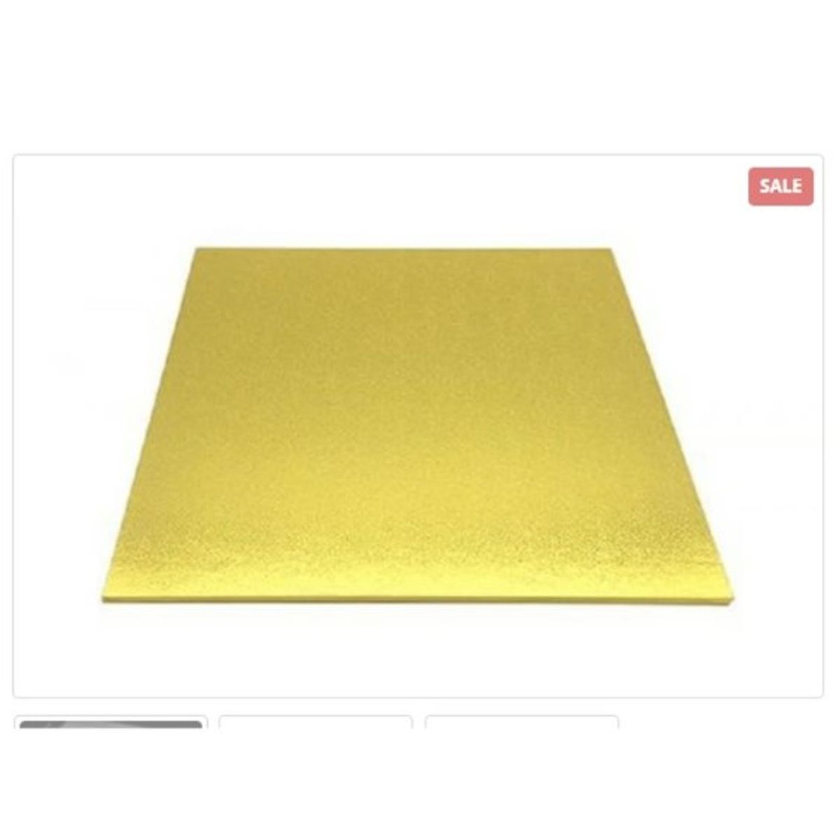 GENERICO - Base De Madera 35cm14in Cuadrada Dorada Reposteria