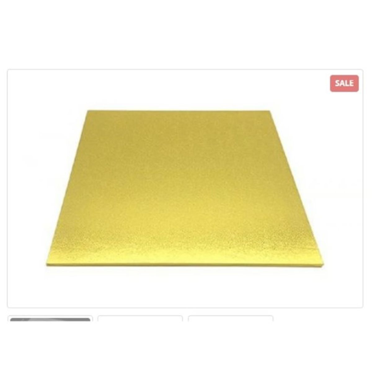 GENERICO - Base De Madera 35cm14in Cuadrada Dorada Reposteria