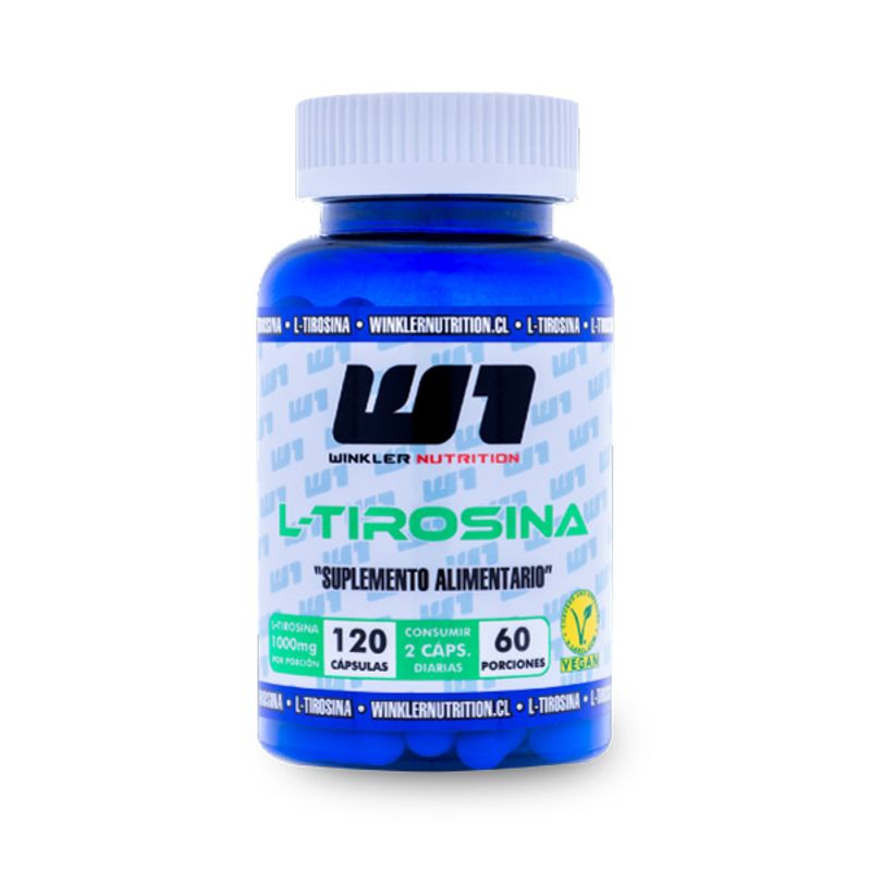 WINKLER NUTRITION - L-Tirosina 1000mg 120 cápsulas 60 porciones WINKLER Nutrition