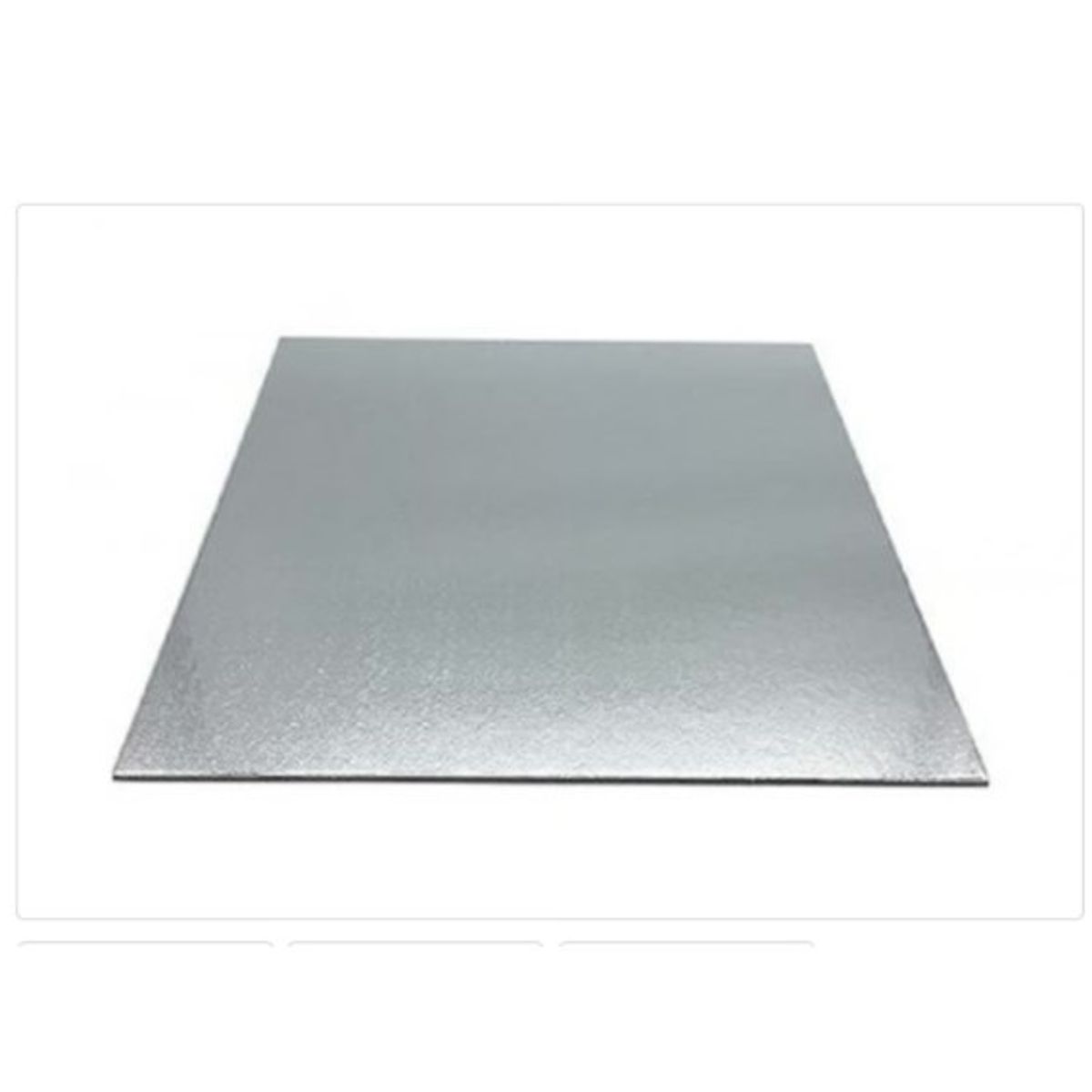 GENERICO - Base De Carton 30cm12in Cuadrada Plateada Reposteria