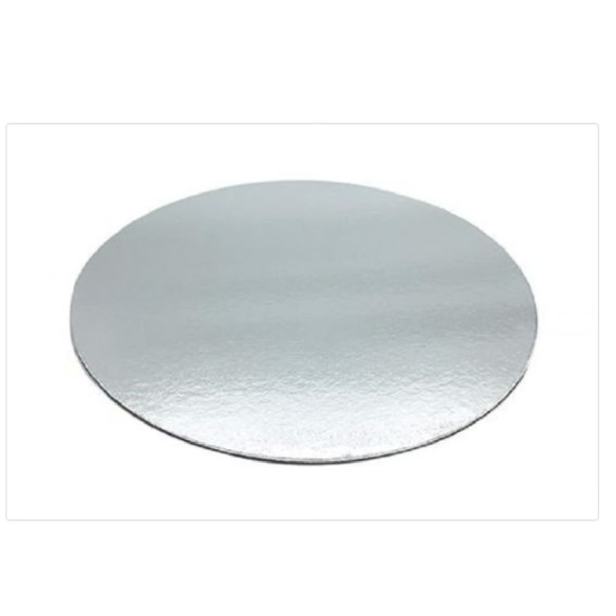 GENERICO - Base De Carton 30cm12in Plateada Redonda Reposteria