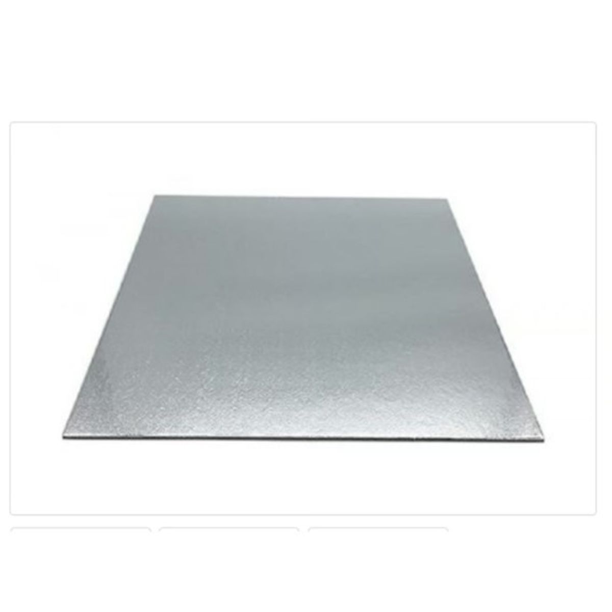 GENERICO - Base De Carton 25cm10in Cuadrada Plateada Respoteria