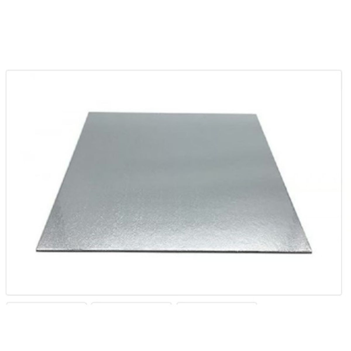 GENERICO - Base De Carton 25cm10in Cuadrada Plateada Respoteria
