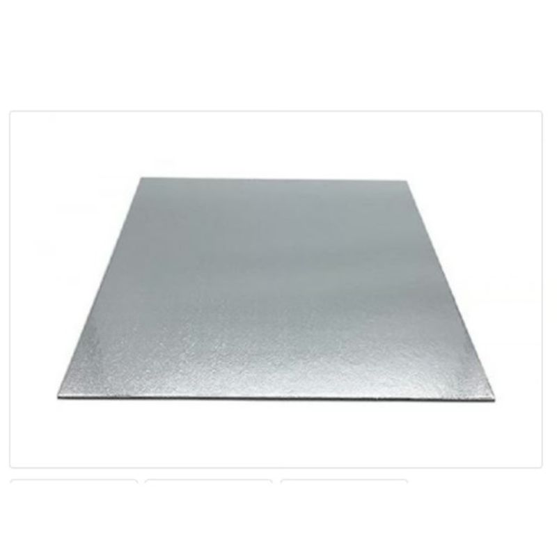GENERICO - Base De Carton 25cm10in Cuadrada Plateada Respoteria