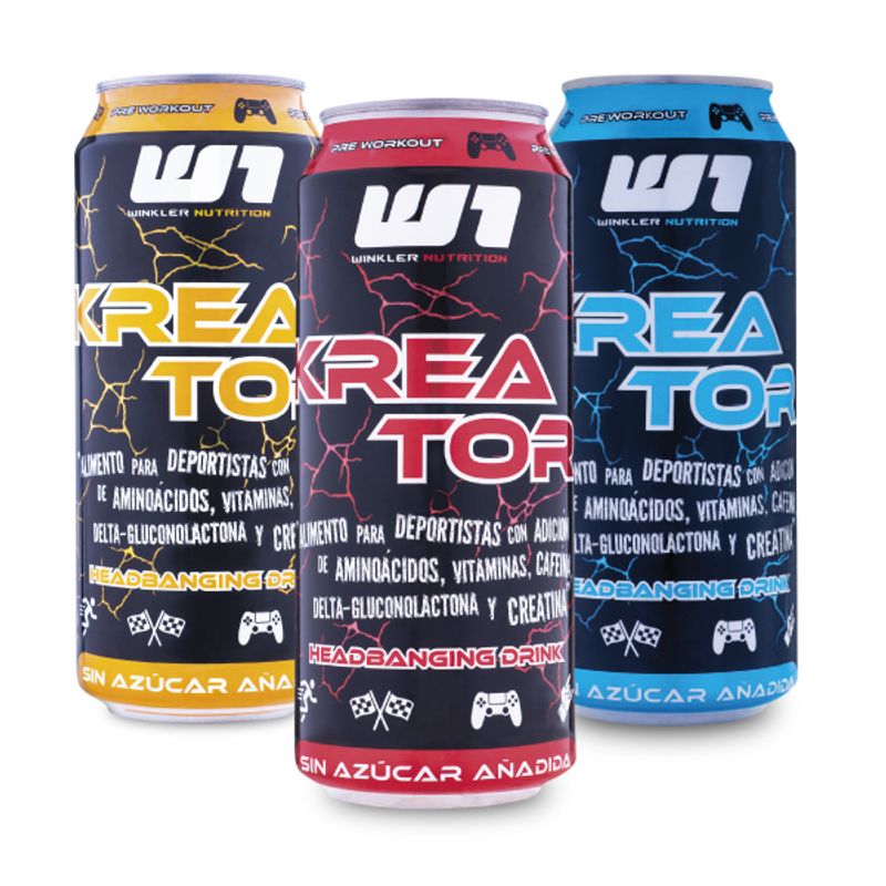 WINKLER NUTRITION - 6 bebidas energéticas Kreator 473 cc WINKLER NUTRITION