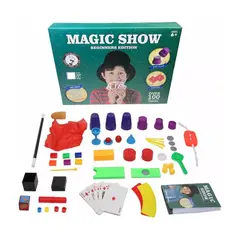 GENERICO - Set Juego De Magia Magic 100 Trucos De Mago Con Varita Niños