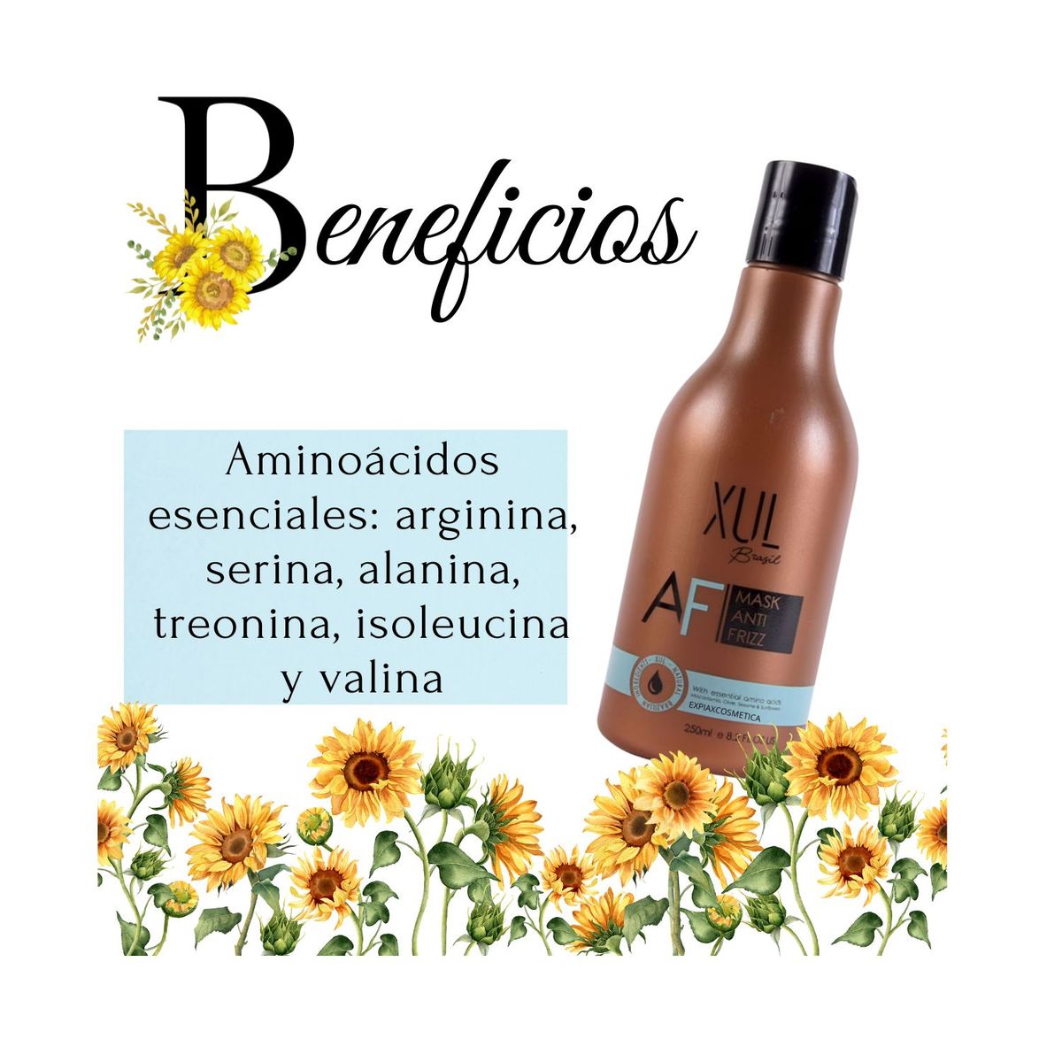 GAMA - Mascara Xul Brasil  Antifrizz 250ml Hidratado Y Alisado