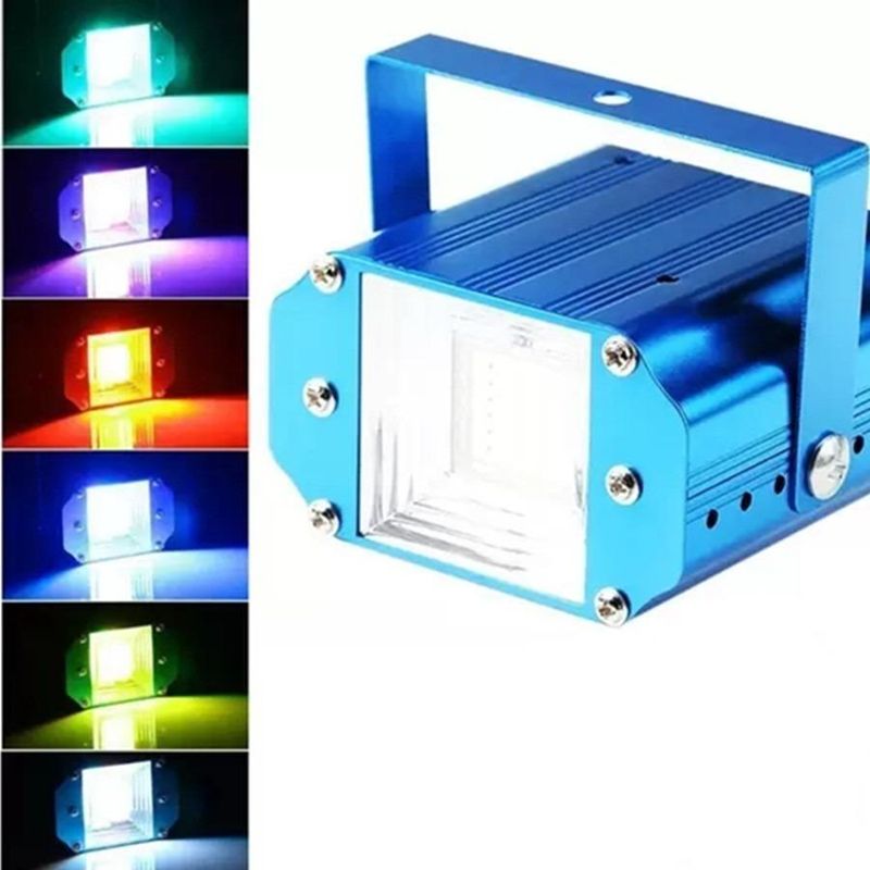 GENERICO - Mini Foco Estroboscópico LED RGB 20W para Eventos