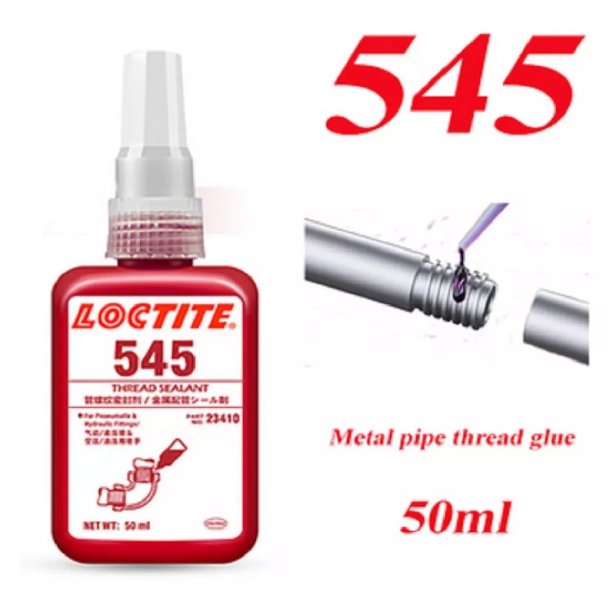 LOCTITE - Loctite 545 Traba Hilo Tuberias Hidráulicas Neumáticas 50ml