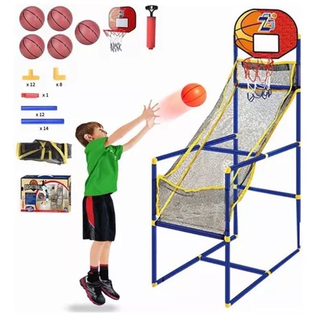 GENERICO - Juego De Aro De Baloncesto Para Niñosinflador + 5baloncesto