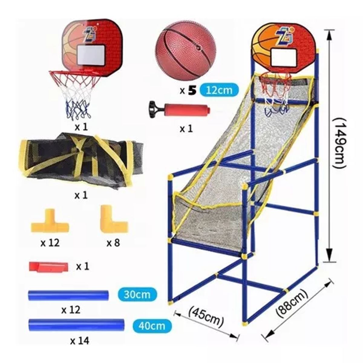 GENERICO - Juego De Aro De Baloncesto Para Niñosinflador + 5baloncesto