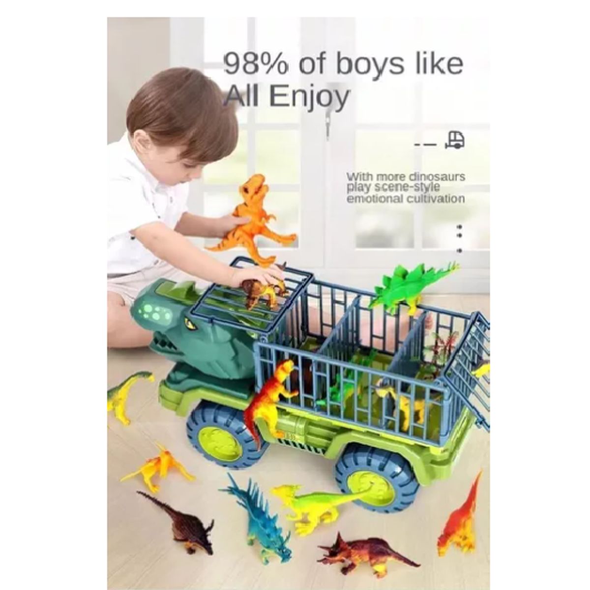 GENERICO - Juguete Camion Tiranosaurio Rex Transporte De Dinosaurios