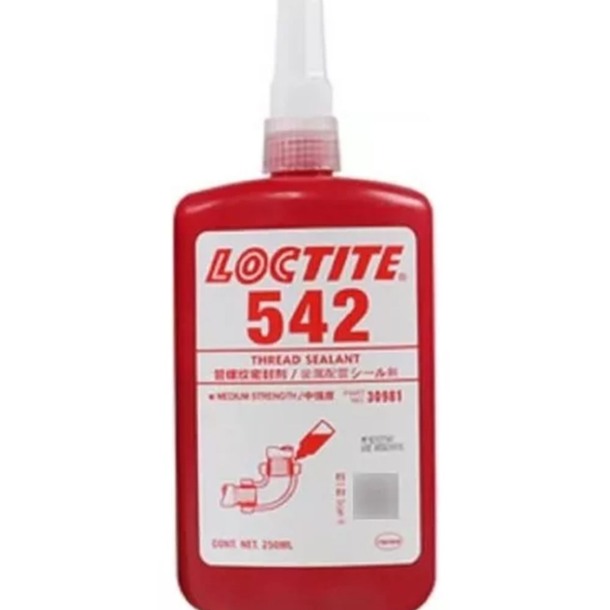LOCTITE - Loctite 542 Traba Hilo Tuberias Hidráulicas Neumáticas 250 ml