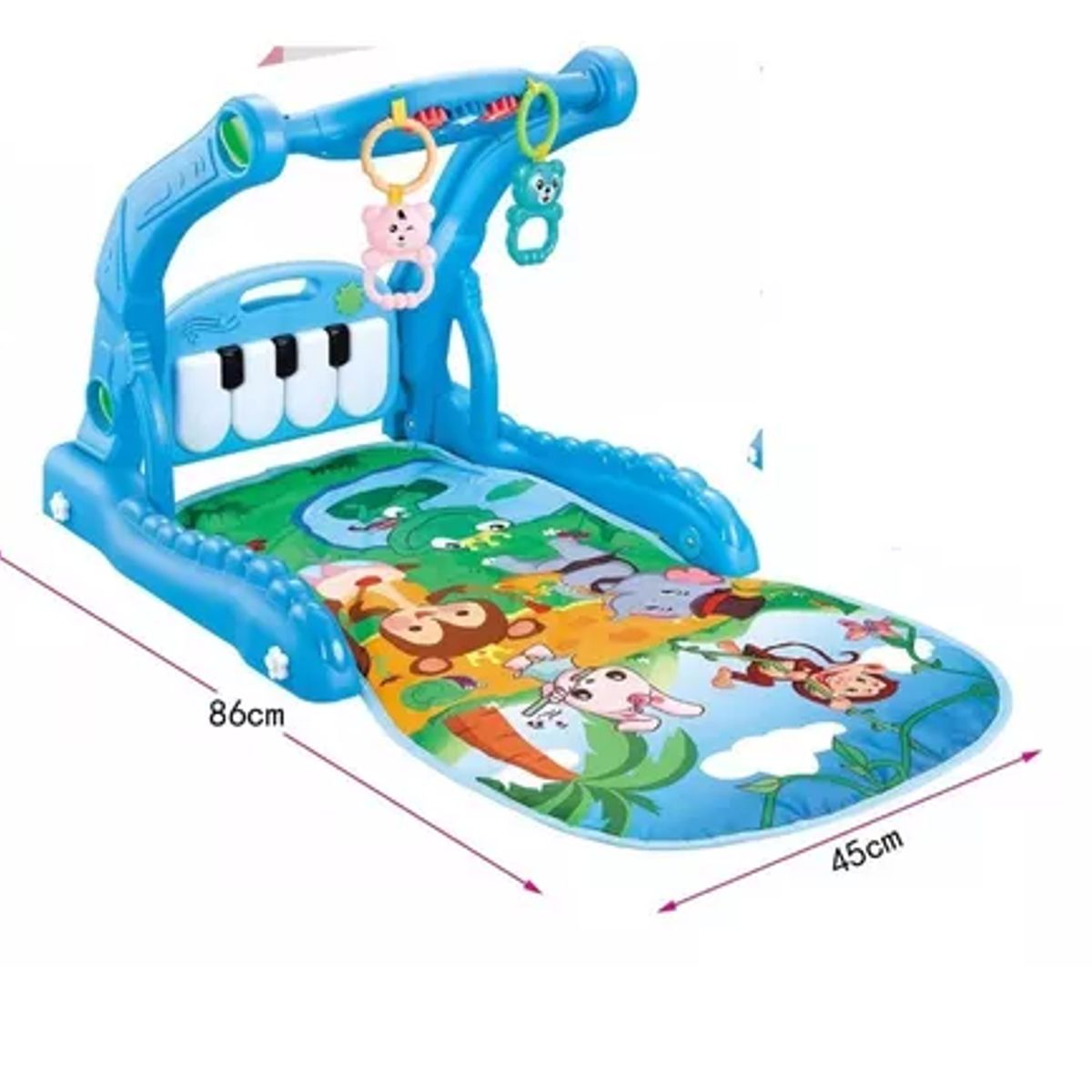 GENERICO - Gimnasio Musical 2 En 1 Caminadora Y Alfombra Piano Bebe Gym
