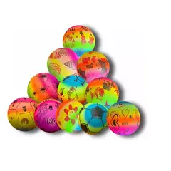 GENERICO - Pack 12 Pelotas Inflables De Goma Para Niños Infantil Playa