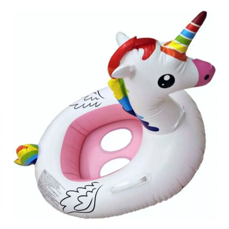 GENERICO - Flotador De Unicornio Bote Inflable Para Niños 70x55 rosa