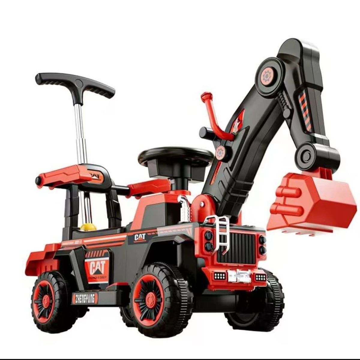 U BUY - Excavadora para niños coche juguete tamaño extra grande rojo