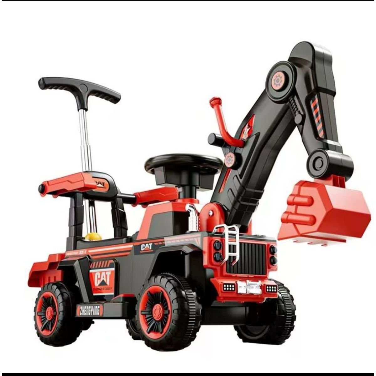 U BUY - Excavadora para niños coche juguete tamaño extra grande rojo