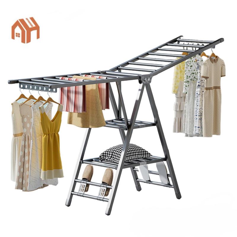 ANYHOGAR - Tendedero Plegable Acero Inoxidable 170cm